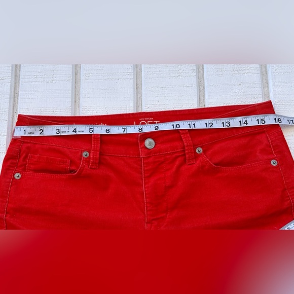 Ann Taylor Loft Small Wale Corduroy Pants Modern Straight Orange Size 28/6P - Picture 10 of 13